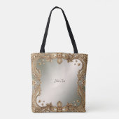 Goud Lijsten Canvas tas (Achterkant)