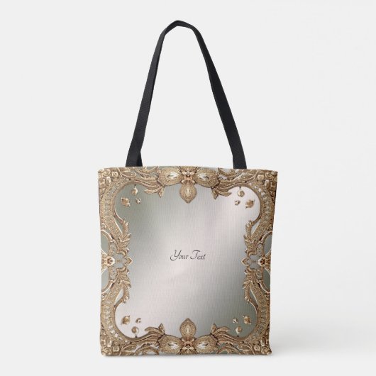 Goud Lijsten Canvas tas (Achterkant)