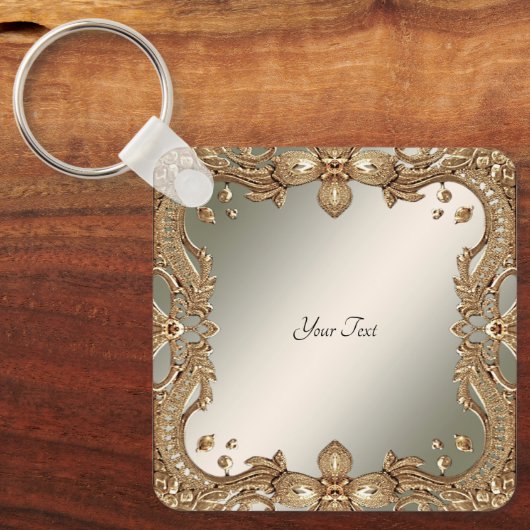 Goud  Lijsten Sleutelhanger (Voorkant)