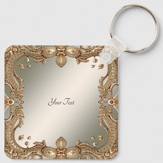 Goud Lijsten Sleutelhanger (Achterkant)