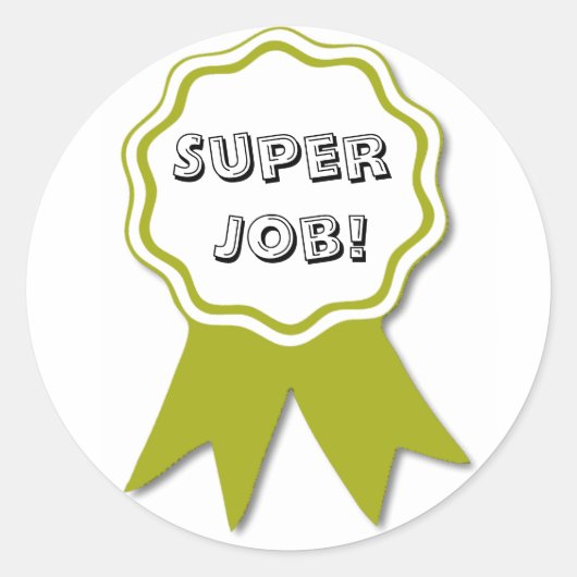 Goud lint voor leraren ronde sticker (Voorkant)