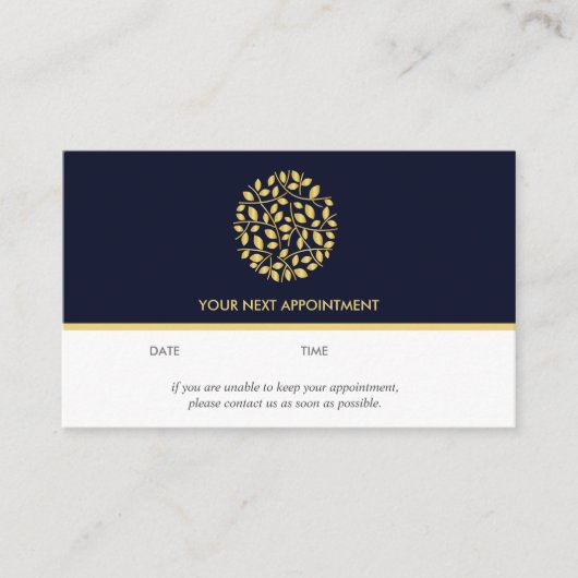 Goud logo | Blauw | wellnessmassageyoga Visitekaartje (Voorkant)