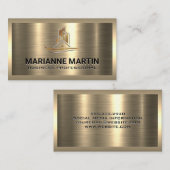 Goud Logo | Metaal Visitekaartje (Voorkant / Achterkant)