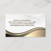 Goud Logo | Modern uitvoerend orgaan Visitekaartje (Achterkant)