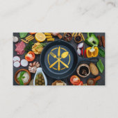 Goud-Logo | Skillet en voedsel Visitekaartje (Voorkant)