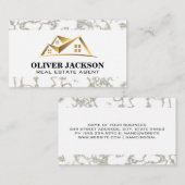 Goud Logo | Visitekaartje met marmertrim (Voorkant / Achterkant)