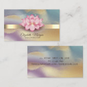 Goud, Lotus Kleurrijke Yoga Visitekaartje (Voorkant / Achterkant)