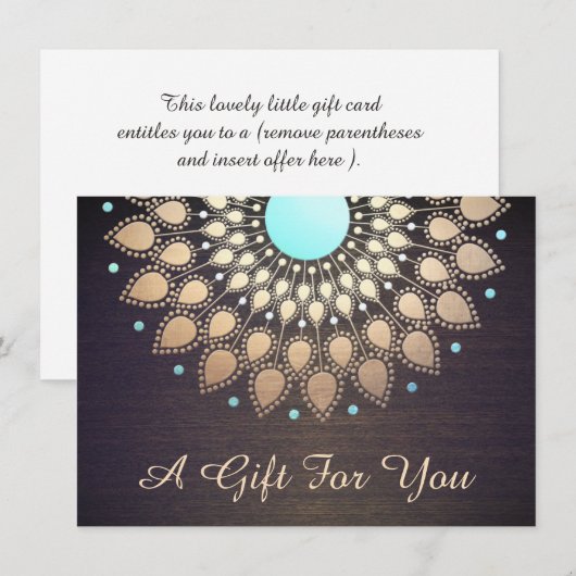 Goud Lotus massage Therapist Cadeaubon (Voorkant / Achterkant)