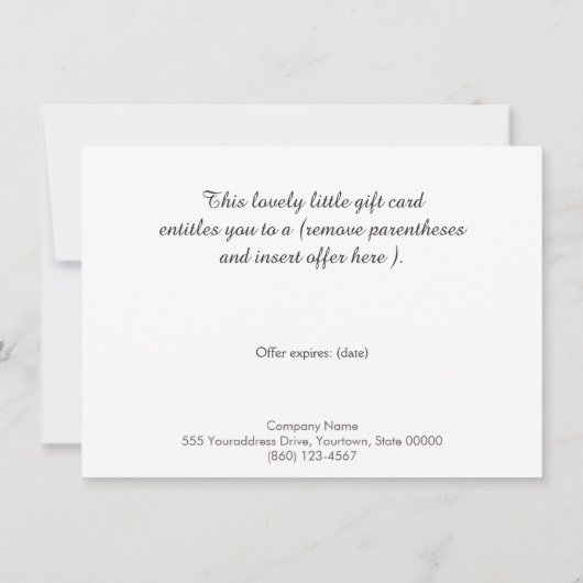 Goud Lotus massage Therapist Cadeaubon (Achterkant)