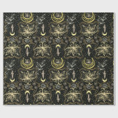 Goud lotuspatroon naadloos. Golden col Cadeaupapier (Vlak)