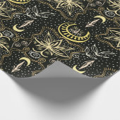 Goud lotuspatroon naadloos. Golden col Cadeaupapier (Hoek)