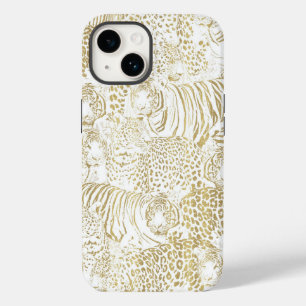 Goud Luipaard Tijger Dieren Case-Mate iPhone 14 Hoesje