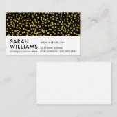 Goud Lux Gespikkeld Patroon Visitekaartje (Voorkant / Achterkant)