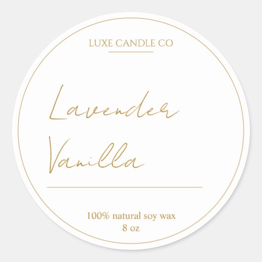 Goud & Lux Geurkaars Rond label (Voorkant)