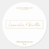 Goud & Lux Geurkaars Rond label (Voorkant)