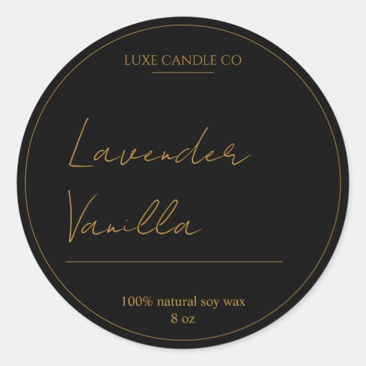 Goud & Lux Geurkaars Rond label (Voorkant)