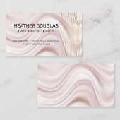 Goud Lux moderne lijnen | Zijde stof Visitekaartje (Voorkant / Achterkant)