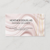 Goud Lux moderne lijnen | Zijde stof Visitekaartje (Voorkant)