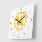 Goud luxe decoratie honddeeg glanzend papier vierkante klok (Hoek)