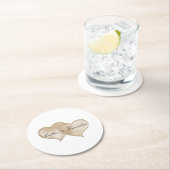 Goud Luxe Glitter Glitter Harten Bruiloft Ronde Kartonnen Onderzetter (Insitu)