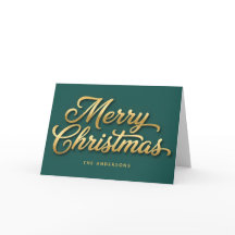 Goud Luxe Retro Script Prettig Kerstfeest