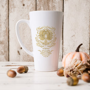 Goud Maagd Astrologie Sterrenbeeld   Monogram Latte Mok