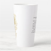 Goud Maagd Astrologie Sterrenbeeld | Monogram Latte Mok (Voorkant)