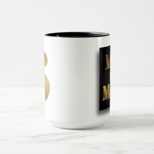 Goud Maak het Geld & 3D Dollar teken Mok (Midden)