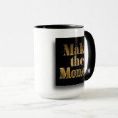 Goud Maak het Geld & 3D Dollar teken Mok (Voorkant rechts)