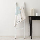 Goud-maan en grijze mijlpaal sherpa deken (In situ)