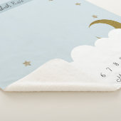 Goud-maan en grijze mijlpaal sherpa deken (3/4)