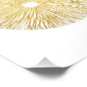 Goud magische paddenstoel foto afdruk (Hoek)