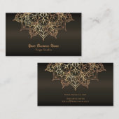 Goud Mandala Aardig Bruin Brons Moderne Yoga Visitekaartje (Voorkant / Achterkant)