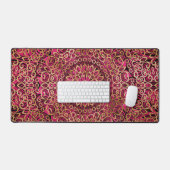 Goud Mandala Art Zen Girly Helder Levendig Heet Ro Bureaumat (Keyboard & Muis)