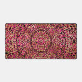 Goud Mandala Art Zen Girly Helder Levendig Heet Ro Bureaumat (Voorkant)