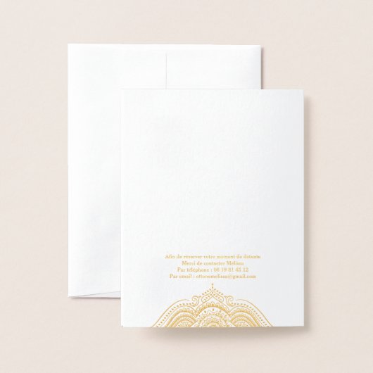 Goud  mandala folie kaarten (Met envelop)