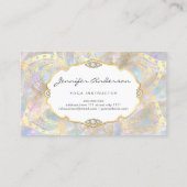 Goud Mandala iriserende holografische opaal uniek Visitekaartje (Achterkant)