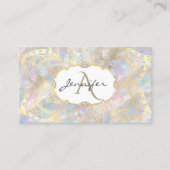 Goud Mandala iriserende holografische opaal uniek Visitekaartje (Voorkant)