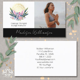 Goud Mandala Roze Kristallen Psychische Spirituele Visitekaartje