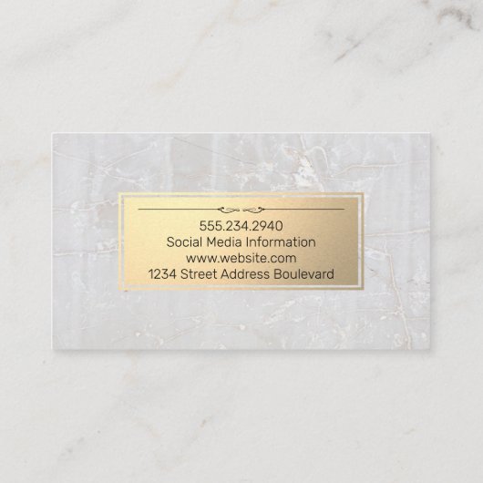 Goud | Marble Rock Visitekaartje (Achterkant)