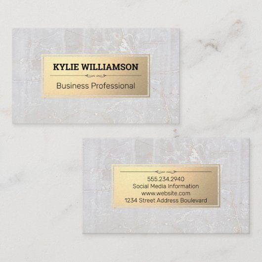 Goud | Marble Rock Visitekaartje (Voorkant / Achterkant)