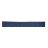 Goud & Marine Blauw Zodiac Constellations Patroon Satijnen Lint (Voorkant)