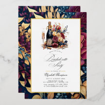 Goud, Marine & Bourgogne Wijnproeverij Bachelorett