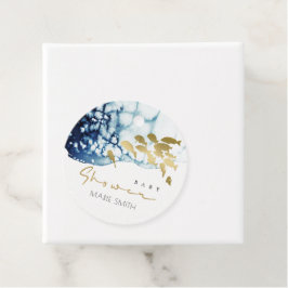 GOUD MARINE ONDERWATER ZEE VIS BABY SHOWER BEDANKJES LABELS