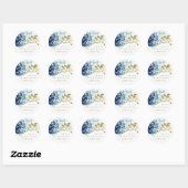 GOUD MARINE ONDERWATER ZEE VIS BRUIDSSCHUUR KLASSI RONDE STICKER (Vel)