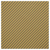 Goud & marine strepen stof (Swatch)