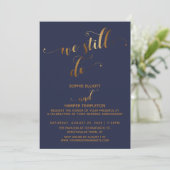 Goud & Marine We Still Do Typografie Jubileum Kaart (Staand voorkant)