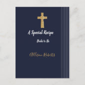 Goud marineblauw elegant typogr Vrijgezellenfeest  Briefkaart (Voorkant)