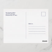 Goud & marineblauw | Kerst vakantie Folie Briefkaa Folie Feestdagen Briefkaart (Achterkant)