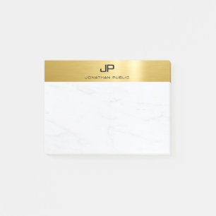 Goud Marmer Elegant Eenvoudig Modern Ontwerp Duide Post-it® Notes